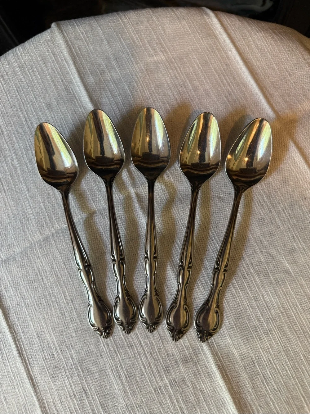 Hampton Court Japan Stainless Vintage Flatware Soup Spoons Set of 5